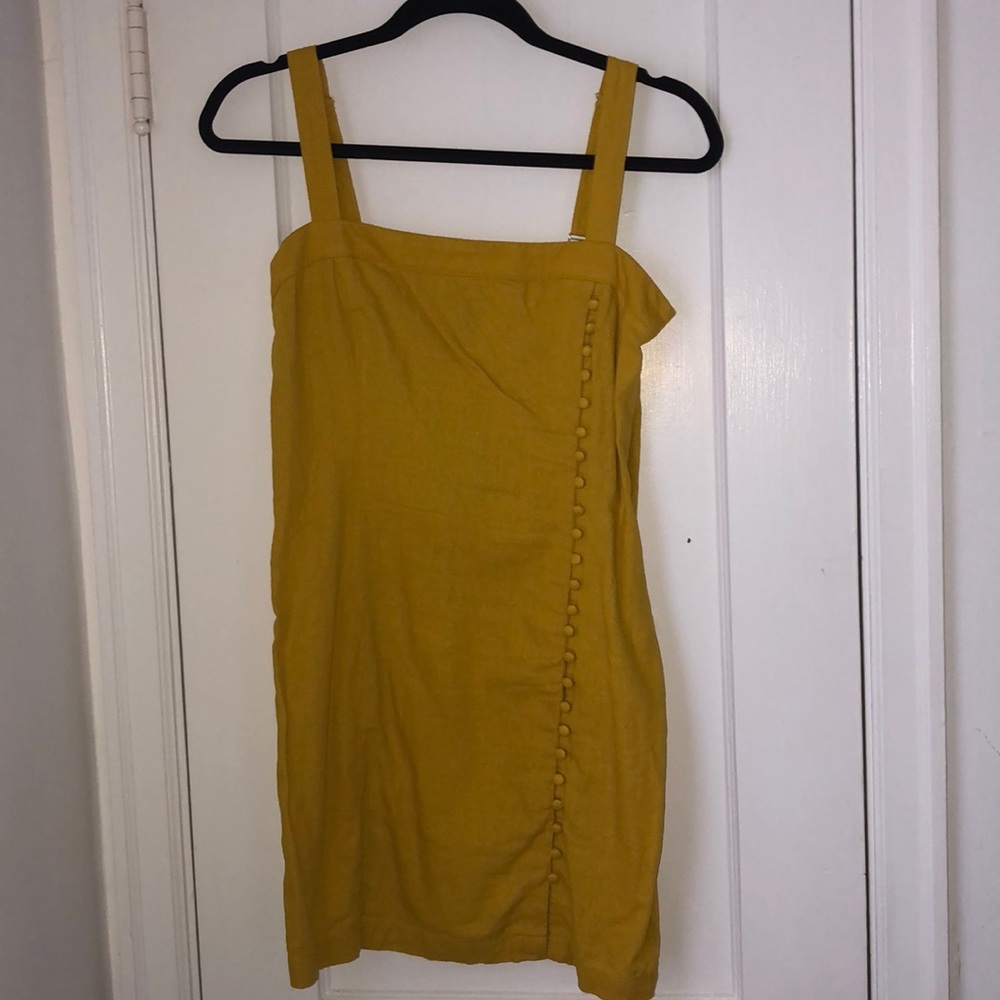 Mustard yellow straight dress